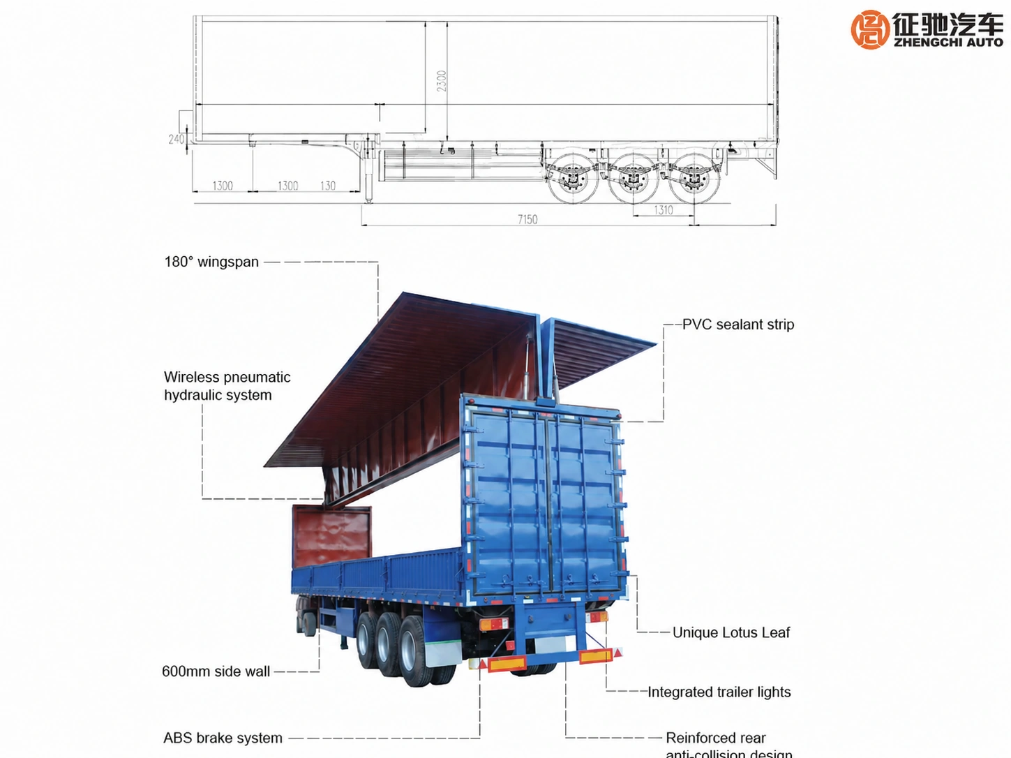 wing opening van trailer wing opening van trailer