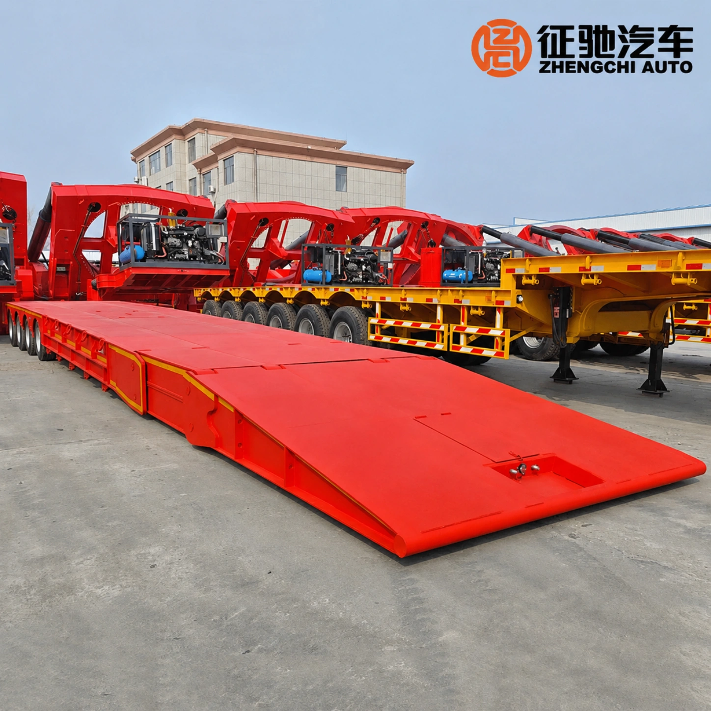 4 axle folding gooseneck trailer 4 axle folding gooseneck trailer