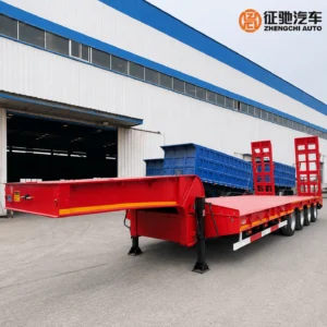 4 axle 100 ton low bed semi trailer