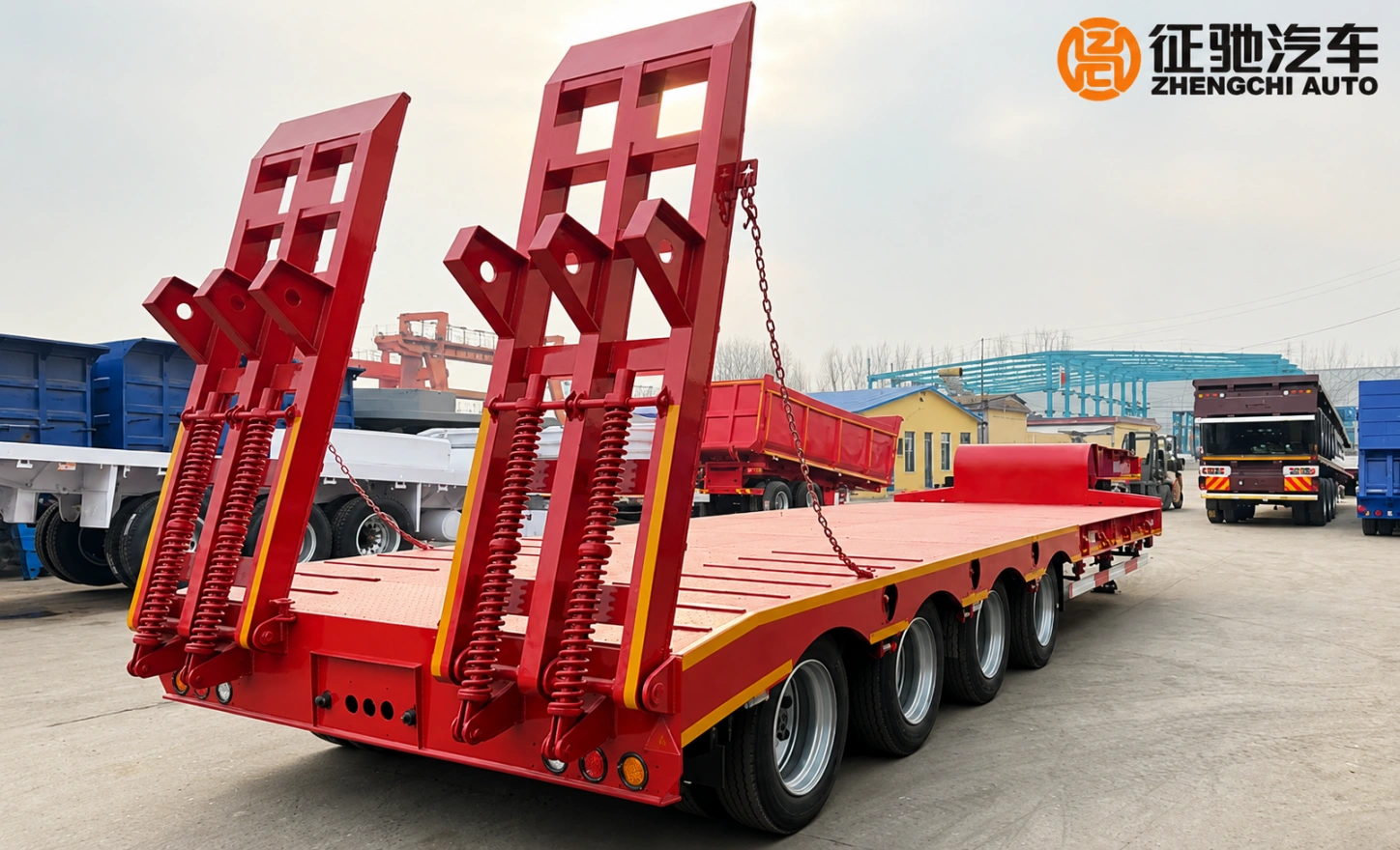 4 axle 100 ton low bed semi trailer 4 axle 100 ton low bed semi trailer