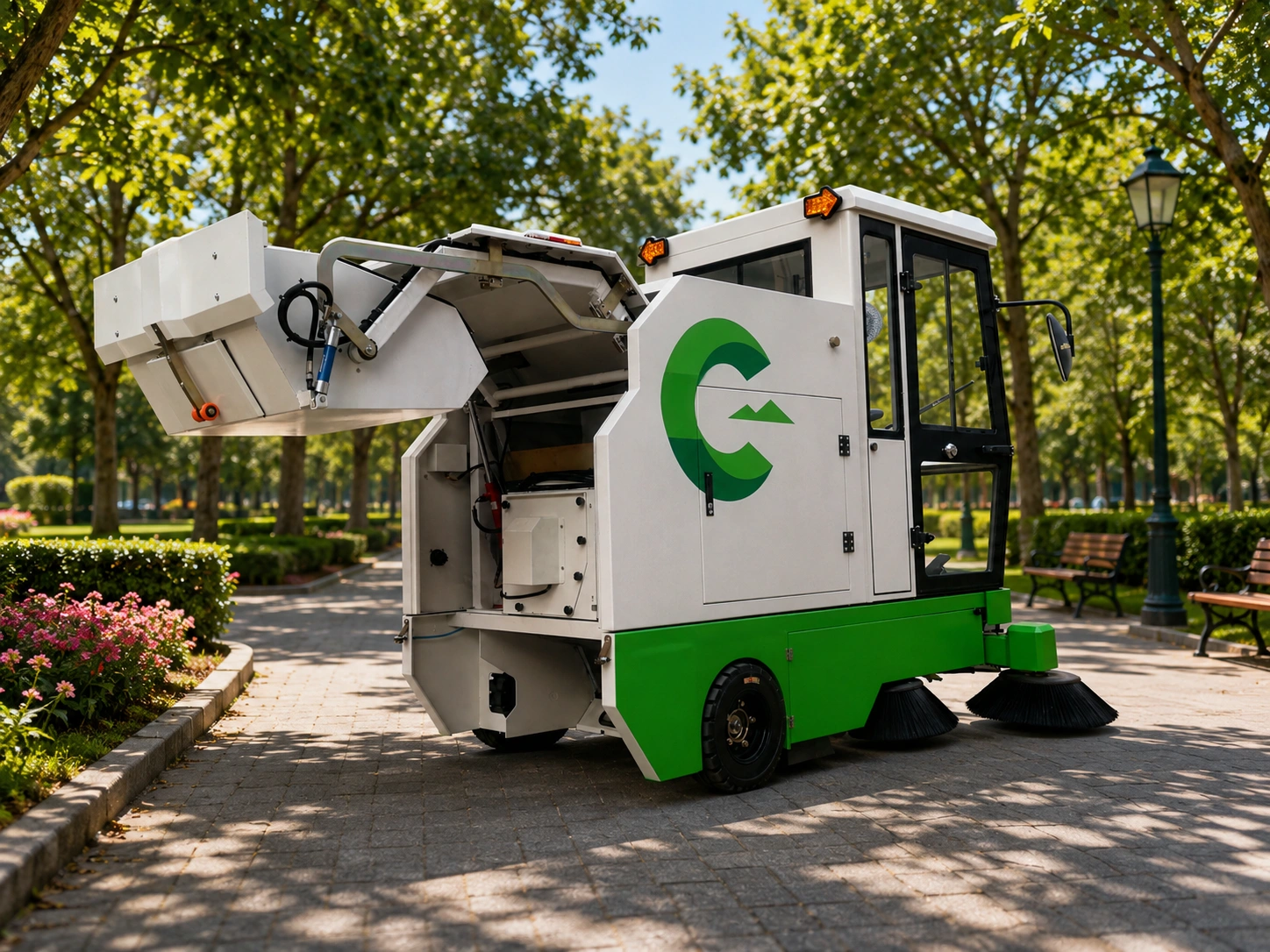 three wheel fully enclosed self dumping road three wheel fully enclosed self dumping road
